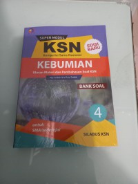 Super Modul KSN Kebumian Jilid 4 SMA, Bank Soal