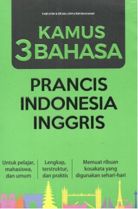 Kamus 3 Bahasa: Prancis, Indonesia, Inggris